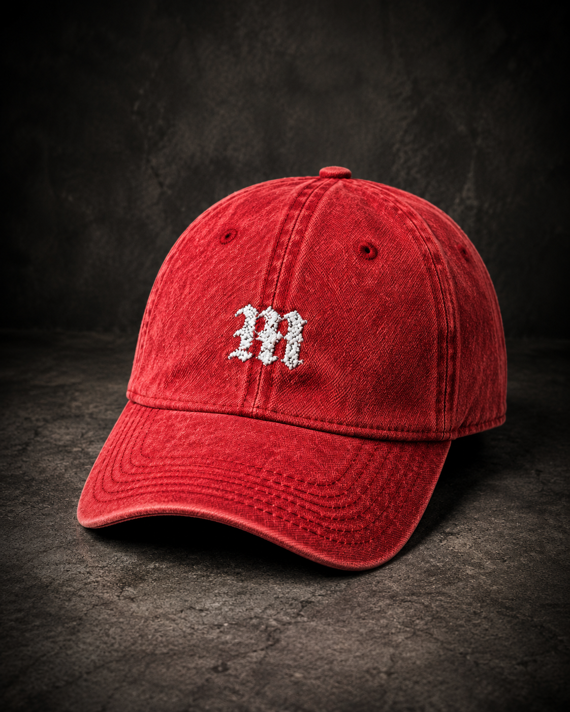 MIDNIGHT Vintage Washed Embroidered Cap – Cotton Streetwear Hat