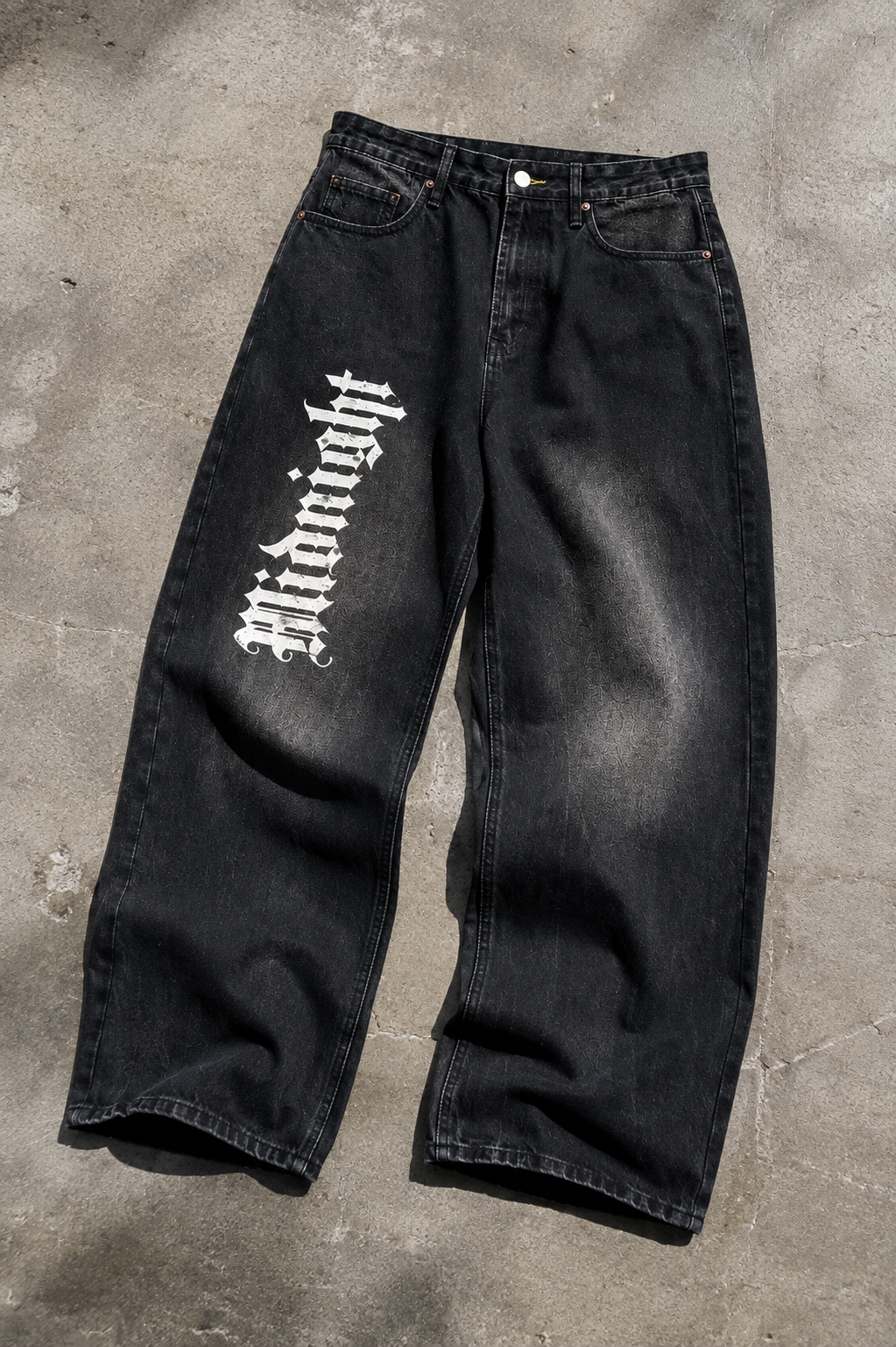 MIDNIGHT Vintage Wide-Leg Jeans – Baggy Y2K