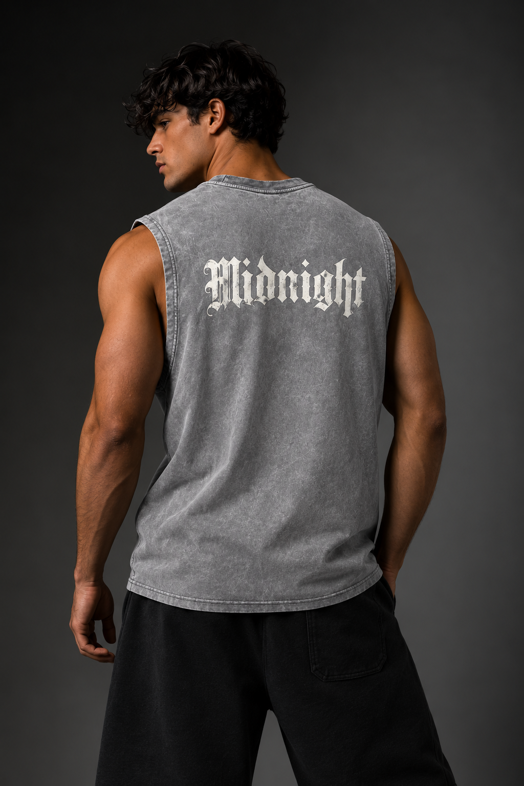 MIDNIGHT Snow-Washed Tank Top – Vintage Streetwear Vest