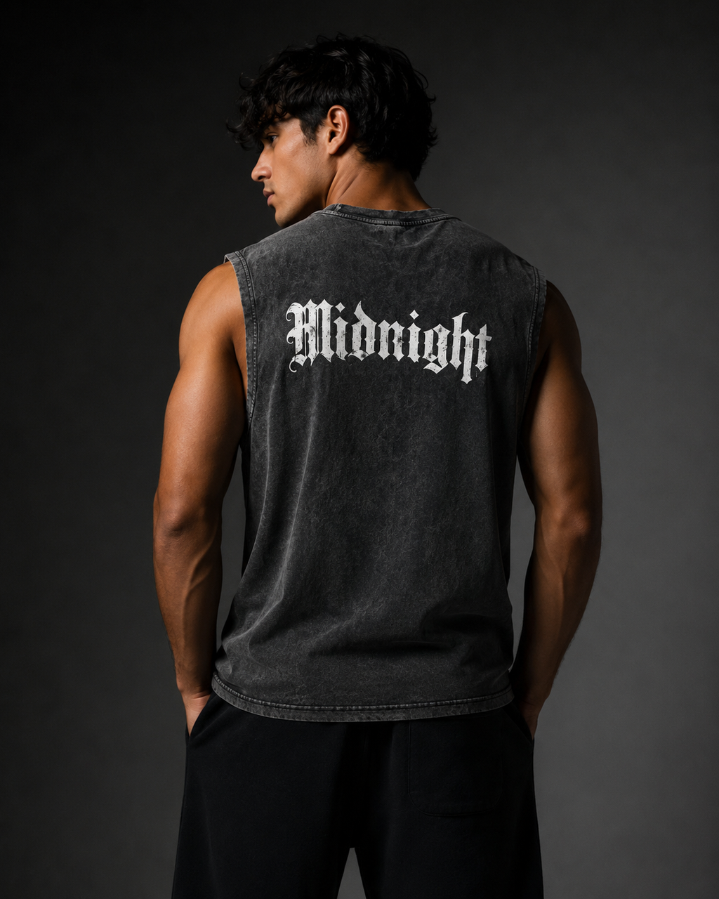 MIDNIGHT Snow-Washed Tank Top – Vintage Streetwear Vest