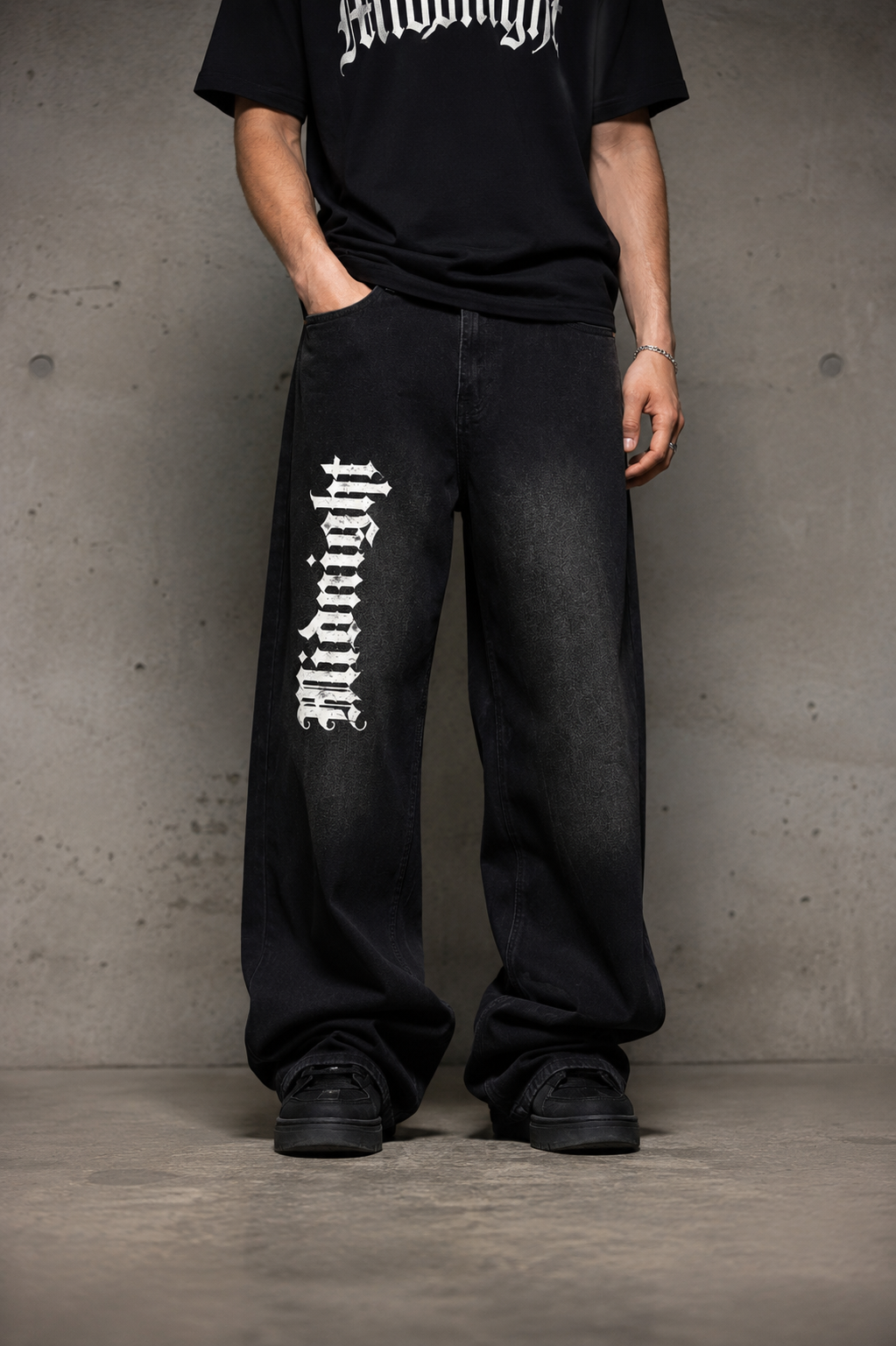 MIDNIGHT Vintage Wide-Leg Jeans – Baggy Y2K