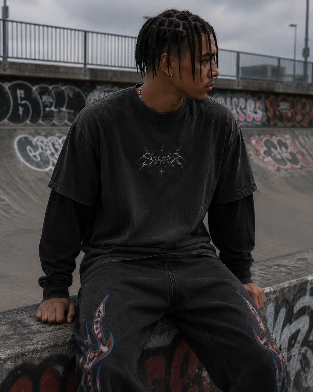 ECLIPSE - 2 piece oversized T-shirt