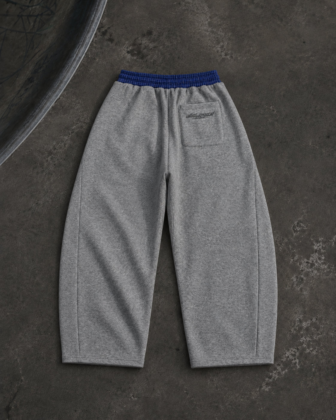 ECLIPSE Plaid-Waist Barrel Joggers – Baggy Streetwear Sweatpants